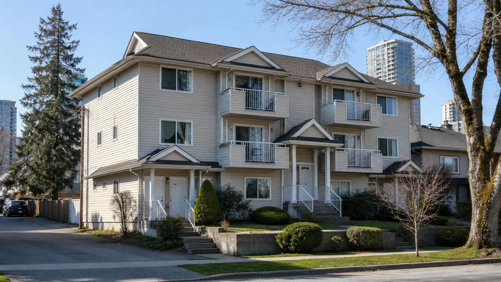 original architectural historical rendering of the former 6668 Dunblane Avenue fourplex