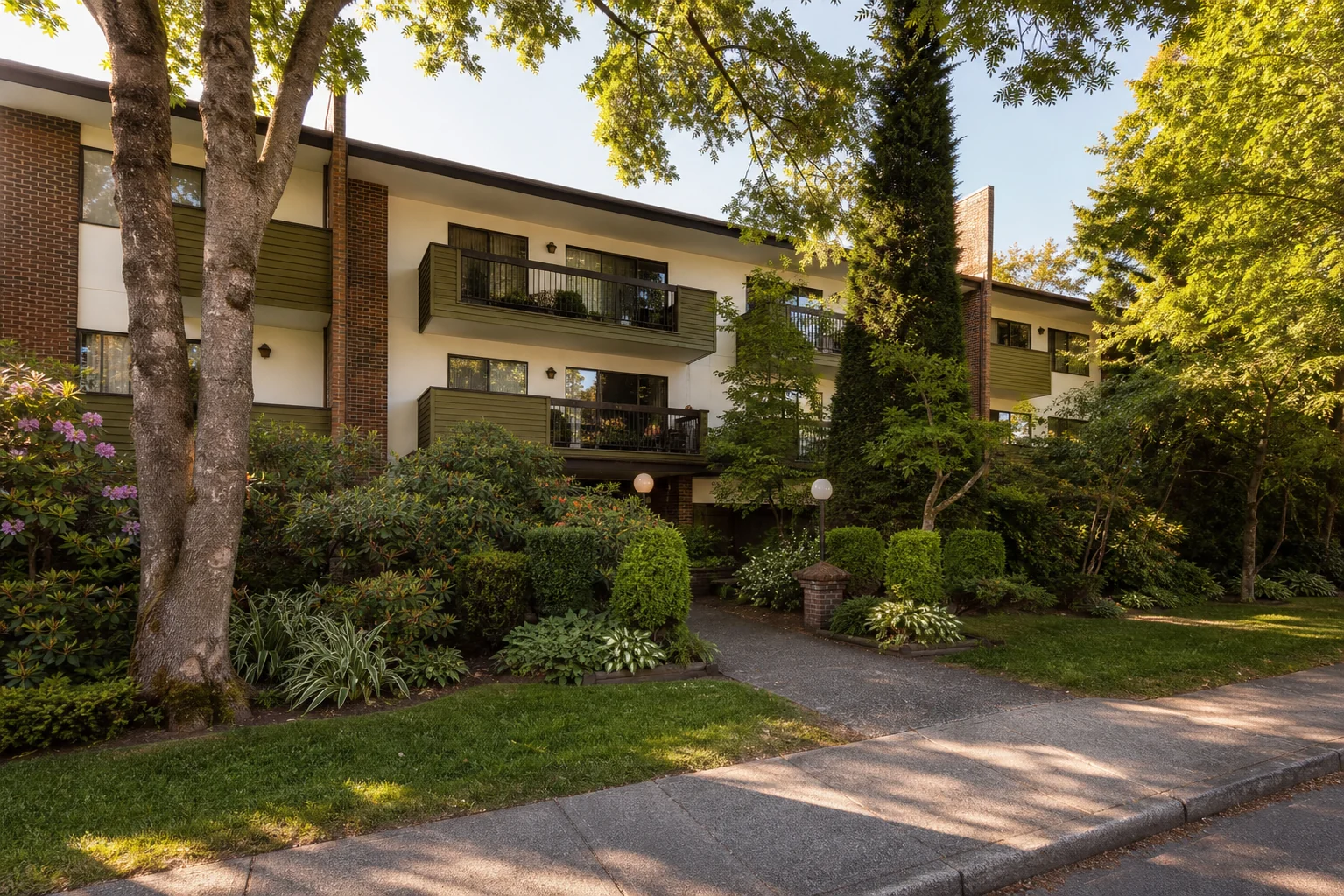 Promotional exterior view of Fircrest at 6669 Telford Avenue