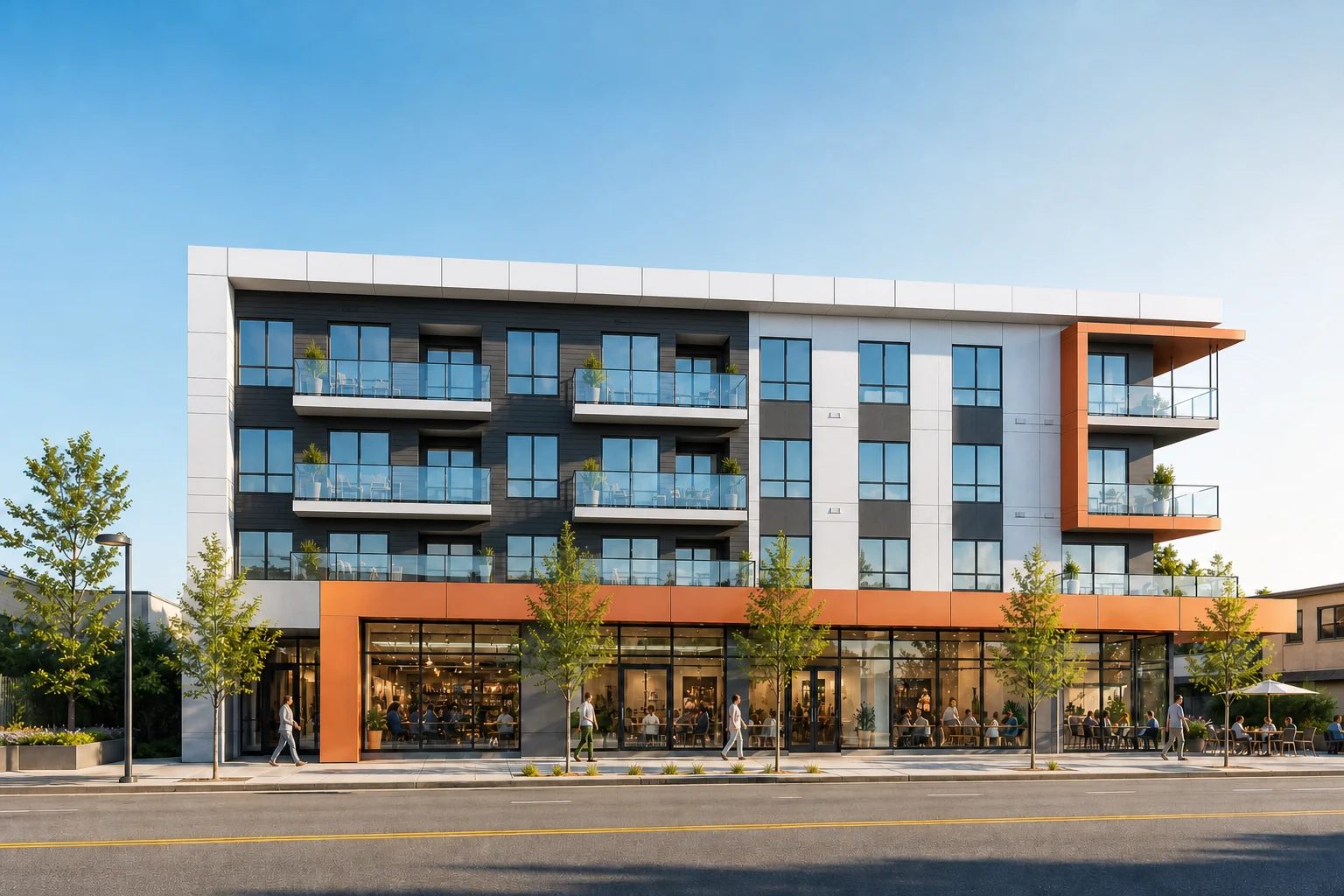 architectural promotional rendering of SAAVIN at 6968 Royal Oak Avenue
