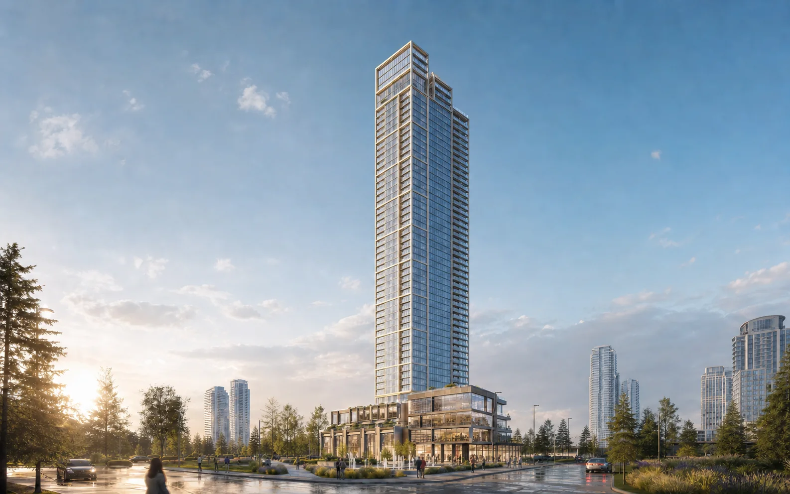 original architectural promotional rendering of Station Square Tower 5 at 6000 McKay Avenue