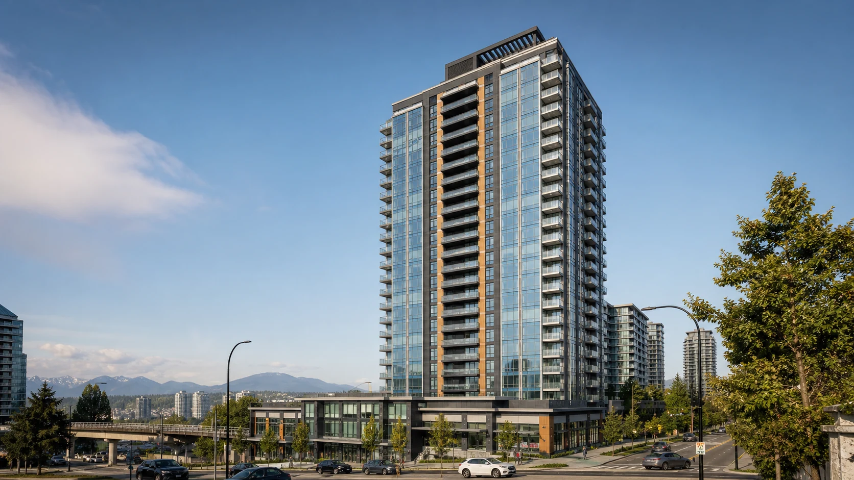 original architectural promotional rendering of Sun Towers 2 at 6398 Silver Avenue