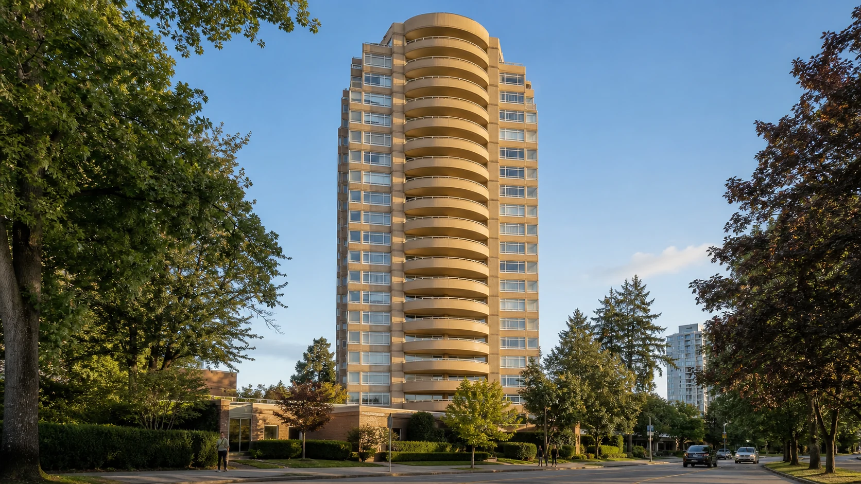 original architectural promotional rendering of Symphony One at 6521 Bonsor Avenue